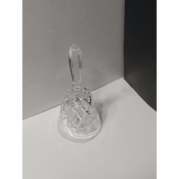 Vintage Cut Crystal Glass Bell – Diamond Pattern Hand Bell with Clapper - Picture 6 of 6